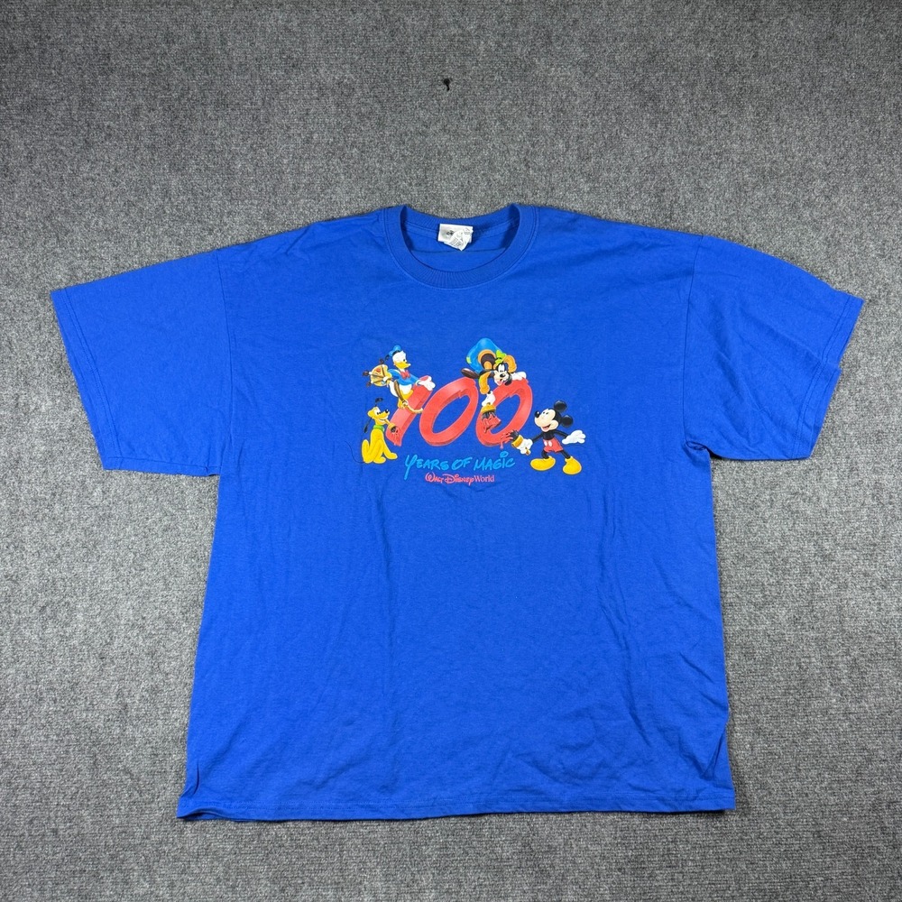Vintage Walt Disney World T-Shirt Men XL White 100 Years of Magic Mickey Mouse